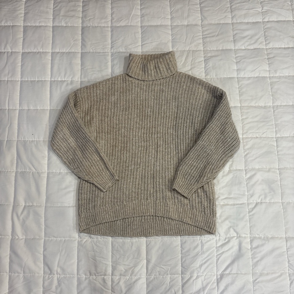 Old Navy Taupe Turtleneck Sweater